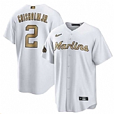 Miami Marlins #2 Jazz Chisholm Jr. White 2022 All-Star Cool Base Stitched Baseball Jersey,baseball caps,new era cap wholesale,wholesale hats